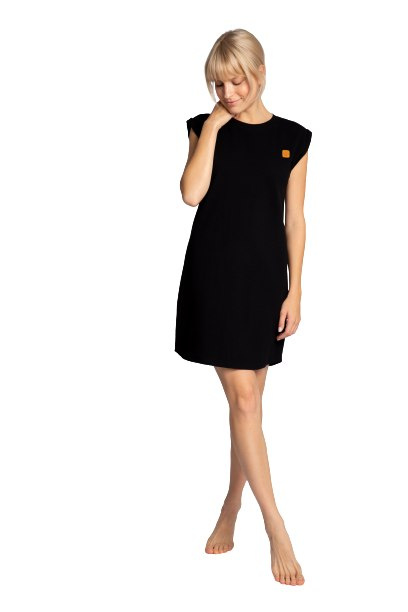 Sukienka Mini - Bez Rękawów - czarna